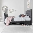 Appleton Ottoman Storage TV Bed - Grey Fabric - Sizes Available