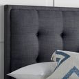 Falmer Ottoman Storage TV Bed - Pendle Slate Dark Grey Fabric - Sizes Available