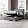 Kirkby Ottoman Storage Bed - Marbella Grey Fabric - Sizes Available