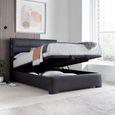 Kirkby Ottoman Storage Bed - Pendle Slate Fabric - Sizes Available