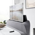 Kirkley Ottoman Storage TV Bed - Marbella Grey Fabric - Sizes Available