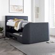 Kirkley Ottoman Storage TV Bed - Pendle Slate Fabric - Sizes Available