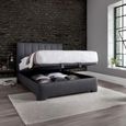 Medburn Ottoman Storage Bed - Marbella Slate Grey Fabric - Sizes Available