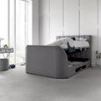 Medway Ottoman Storage TV Bed - Marbella Grey Fabric - Sizes Available