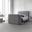 Medway Ottoman Storage TV Bed - Marbella Grey Fabric - Sizes Available