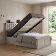 Phoenix Ottoman Storage Bed - 3ft Single - Pearl Grey