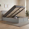 Phoenix Ottoman Storage Bed - 4ft 6in Double - Stone Grey