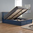 Phoenix Ottoman Storage Bed - 5ft King Size - Navy Blue