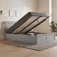 Phoenix Ottoman Storage Bed - 5ft King Size - Stone Grey