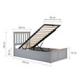 Phoenix Ottoman Storage Bed - 3ft Single - Stone Grey