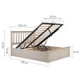 Phoenix Ottoman Storage Bed - 4ft 6in Double - Pearl Grey