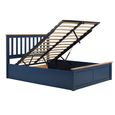 Phoenix Ottoman Storage Bed - 4ft Small Double - Navy Blue