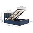 Phoenix Ottoman Storage Bed - 4ft Small Double - Navy Blue