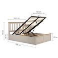 Phoenix Ottoman Storage Bed - 5ft King Size - Pearl Grey