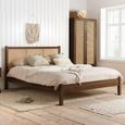Croxley Bed - Walnut and Rattan - Sizes Available