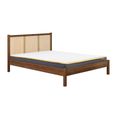 Croxley Bed - Walnut and Rattan - Sizes Available