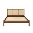 Croxley Bed - Walnut and Rattan - Sizes Available