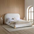 Amalfi Bed - White Fabric - Sizes Available