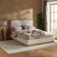 Girona Bed - White Fabric - Sizes Available