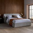 Milan Bed - Grey Fabric - Sizes Available