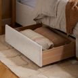 Arabella Bed - Grey Velvet Fabric - Sizes Available