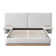 Como Bed - White Fabric - Sizes Available