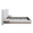 Como Bed - White Fabric - Sizes Available