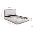 Girona Bed - White Fabric - Sizes Available