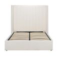 Maisey Ottoman Storage Bed - White Boucle Fabric - Sizes Available