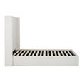 Maisey Ottoman Storage Bed - White Linen Fabric - Sizes Available