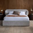 Milan Bed - Grey Fabric - Sizes Available