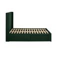 Leila Bed - Bottle Green Fabric - Sizes Available