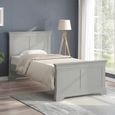 Paisley Bed - High Foot End - Grey Painted - Sizes Available