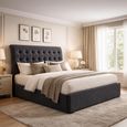 Hamilton Bed - Dark Grey Fabric - 5ft King Size