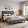 Mayfair Bed - Dark Grey Fabric - Sizes Available