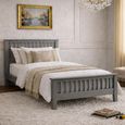 Turin Bed - Grey - Wooden - Sizes Available