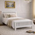 Turin Bed - White - Wooden - Sizes Available