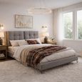 Tuscany Bed - Grey Fabric - Sizes Available