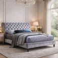 Venice Bed - Grey Fabric - Sizes Available