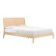 Casera Bed - Natural Rattan and American Oak - Sizes Available