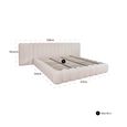 Cupidon Ottoman Storage Bed - 6ft Queen Size - Cream - Fabric