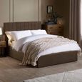 Aylen Ottoman Storage Bed - Chocolate Brown Velvet - Fabric - Sizes Available