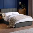Aylen Ottoman Storage Bed - Grey - Linen Fabric - Sizes Available