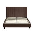 Aylen Bed - Chocolate Brown Velvet - Fabric - Sizes Available