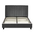 Aylen Bed - Grey - Linen Fabric - Sizes Available