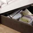 Aylen Ottoman Storage Bed - Grey - Linen Fabric - Sizes Available