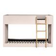 Teddy Bunk Bed - Cream and Natural - Fabric and Wood