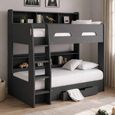 Orion Bunk Bed - 1 Drawer - Anthracite - Wood
