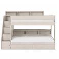 Camelot Staircase Storage Bunk Bed - Nordic White - Wood