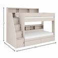 Camelot Staircase Storage Bunk Bed - Nordic White - Wood